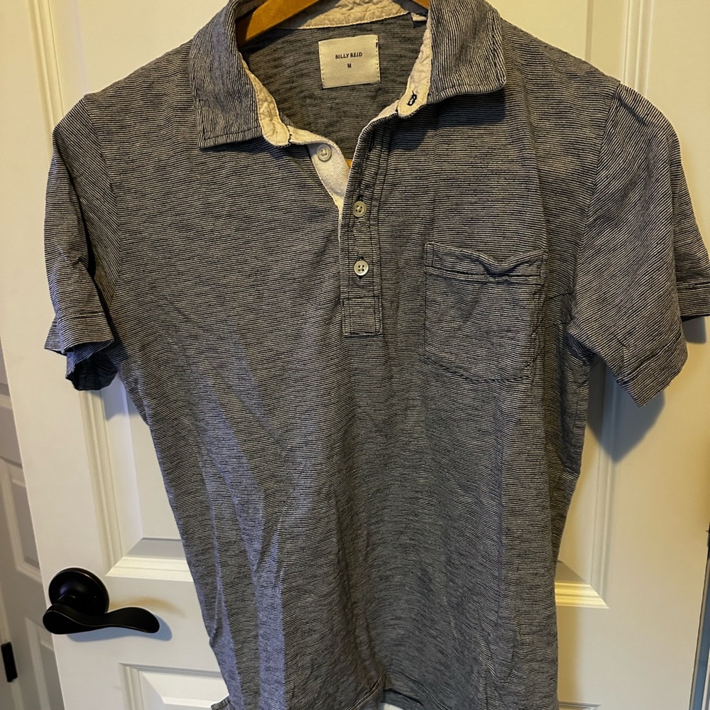 Billy Reid Gray Men's Polo Shirt